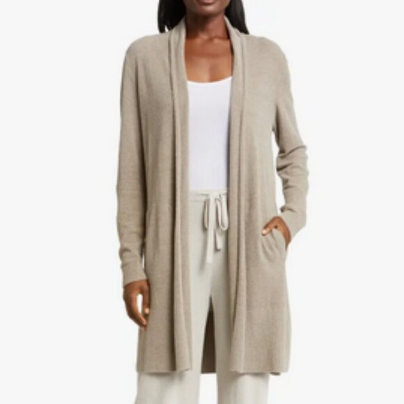 Barefoot Dreams Sweaters - Barefoot Dreams CozyChic Ultra Lite Open Front Cardigan in Nickel NWT Sz: Small